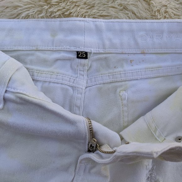 Carmar Shorts White with Yellow spots/ rips 25 - Picture 5 of 7